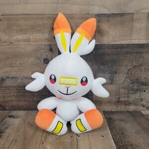 Scorbunny Rabbit Pokemon Plush Stuffed Animal 16" OlyFactory White Orange